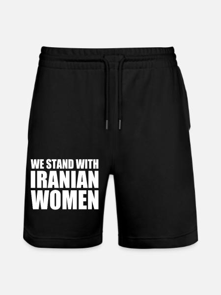 We stand with iranian women - Stanley/Stella Trainer Unisex Organic Jogging Shorts - black