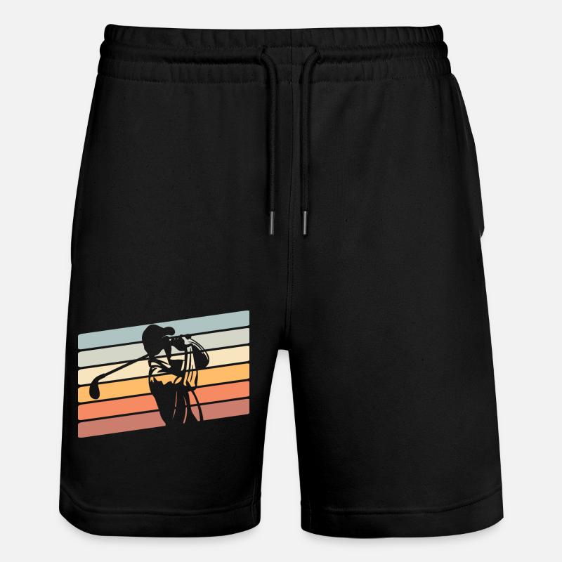 Golf Golfer - Stanley/Stella Unisex Bio Joggingshorts Trainer  - Schwarz