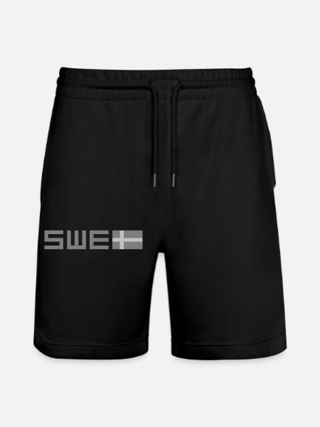 Sweden Tactical Flag - Stanley/Stella Trainer Unisex Organic Jogging Shorts - black