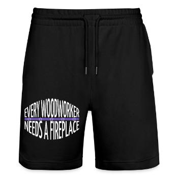 birthday present idea plumber birthday gift - Stanley/Stella Unisex Bio Joggingshorts Trainer  - Schwarz - Vorne - Nik (191cm) & Marisol (170cm)