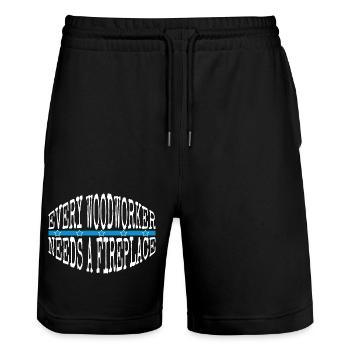 Coeur Anti Guerre Symbole de Paix Famille Vert Fun Blagues - Short de jogging bio TRAINER Stanley/Stella unisexe - noir - Devant - Nik (191cm) & Marisol (170cm)