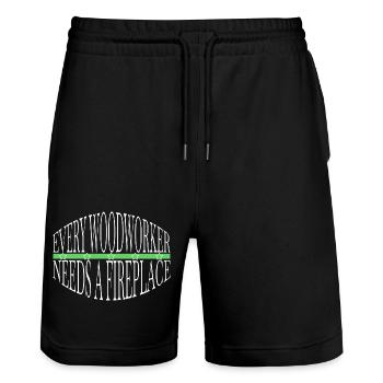 safety helmet funny quote best present idea - Stanley/Stella Unisex Bio Joggingshorts Trainer  - Schwarz - Vorne - Nik (191cm) & Marisol (170cm)