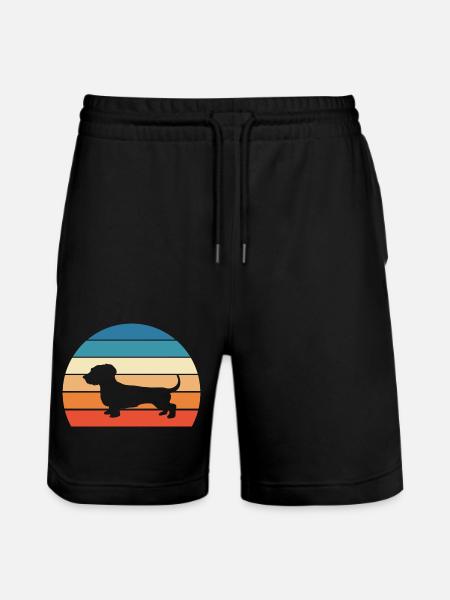 Teckel Teckel Retro Chien - Short de jogging bio TRAINER Stanley/Stella unisexe - noir