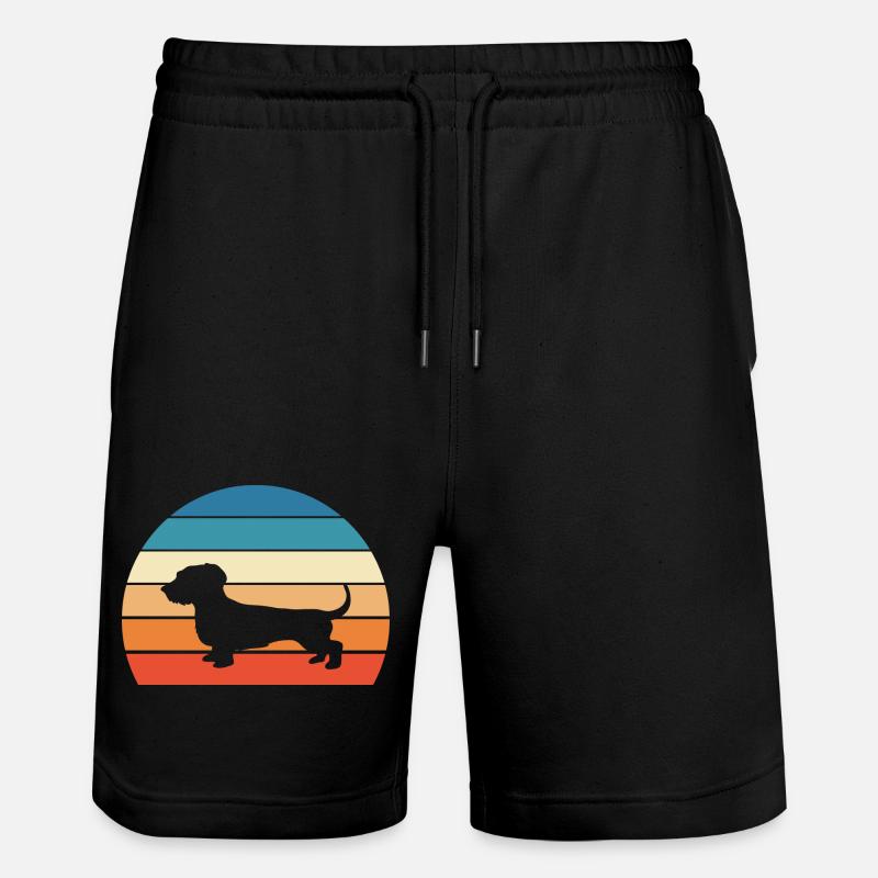 Teckel Teckel Retro Chien - Short de jogging bio TRAINER Stanley/Stella unisexe - noir