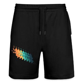 Vintage-Klettern - Stanley/Stella Unisex Bio Joggingshorts Trainer  - Schwarz - Vorne - Nik (191cm) & Marisol (170cm)