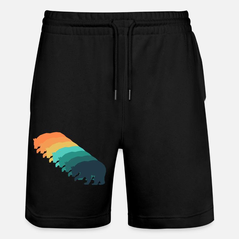 Ours rétro - Short de jogging bio TRAINER Stanley/Stella unisexe - noir