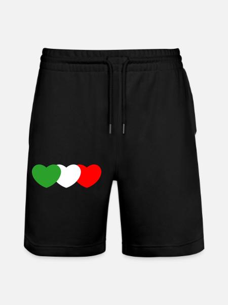 Italiens Herz - Stanley/Stella Unisex Bio Joggingshorts Trainer  - Schwarz
