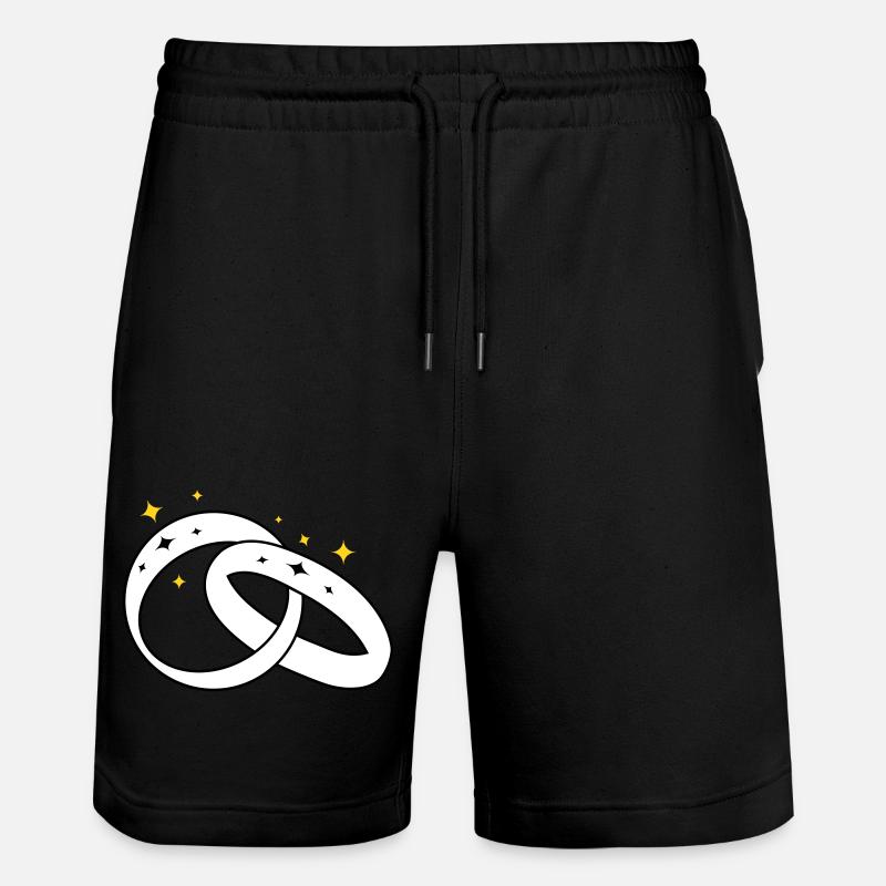 Trauringe zur Verlobung2 - Stanley/Stella Unisex Bio Joggingshorts Trainer  - Schwarz