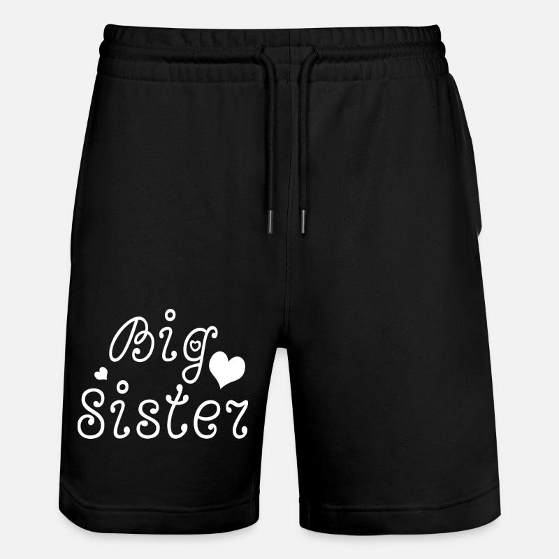 große Schwester - Stanley/Stella Unisex Bio Joggingshorts Trainer  - Schwarz