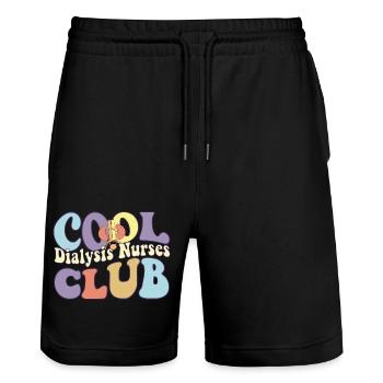 Cool Dialysis Nurses Club RN Nephrology - Stanley/Stella Trainer Unisex Organic Jogging Shorts - black - Front - Nik (191cm) & Marisol (170cm)