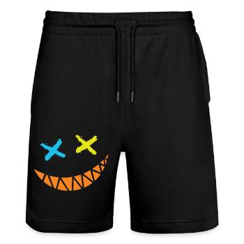 Lustiges Bild Witzig Humor Geschenkidee - Stanley/Stella Unisex Bio Joggingshorts Trainer  - Schwarz - Vorne - Nik (191cm) & Marisol (170cm)