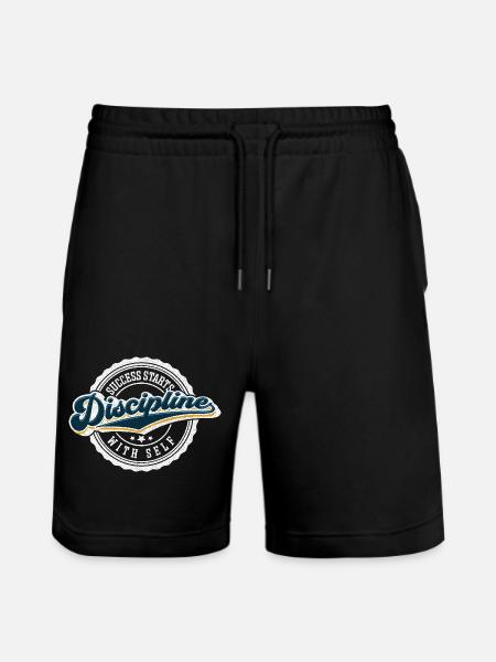 Erfolg beginnt mit Selbstdisziplin - Stanley/Stella Unisex Bio Joggingshorts Trainer - Schwarz