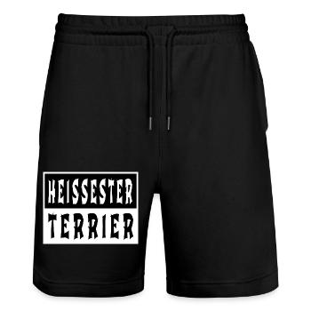 geek statement haustier schäferhund spruch lustig - Stanley/Stella Unisex Bio Joggingshorts Trainer  - Schwarz - Vorne - Nik (191cm) & Marisol (170cm)