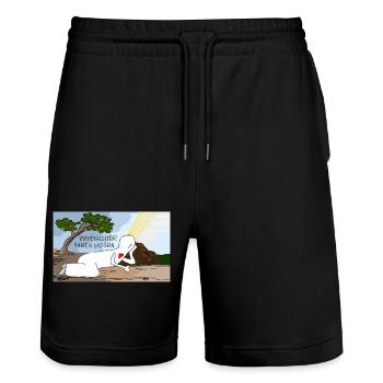Himmelsleiter haben und sein. - Stanley/Stella Unisex Bio Joggingshorts Trainer  - Schwarz - Vorne - Nik (191cm) & Marisol (170cm)