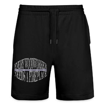 Union charpentier T-shirts cadeau d’anniversaire génial - Short de jogging bio TRAINER Stanley/Stella unisexe - noir - Devant - Nik (191cm) & Marisol (170cm)