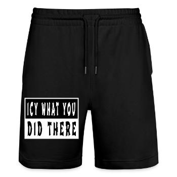 present awkward fun beard gang dinosaurs - Stanley/Stella Trainer Unisex Organic Jogging Shorts - black - Front - Nik (191cm) & Marisol (170cm)