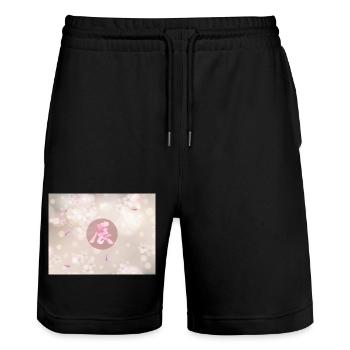 2024, Japonais Kanji Nouvel An 2024, Japonais - Short de jogging bio TRAINER Stanley/Stella unisexe - noir - Devant - Nik (191cm) & Marisol (170cm)