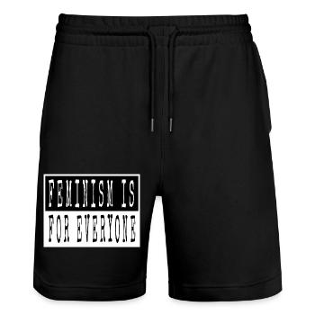statement calendaring woman humor when there - Stanley/Stella Trainer Unisex Organic Jogging Shorts - black - Front - Nik (191cm) & Marisol (170cm)