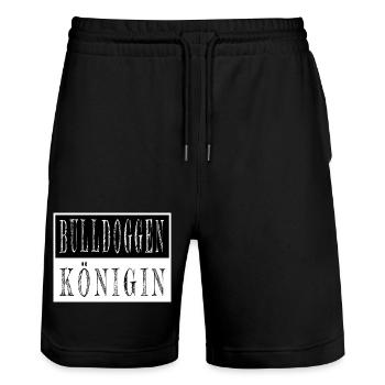 Paw Saying Dog Lovers Love Bach Dog Animal - Stanley/Stella Trainer Unisex Organic Jogging Shorts - black - Front - Nik (191cm) & Marisol (170cm)