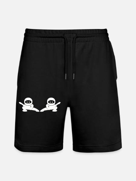 Ninjas Comic - Stanley/Stella Trainer Unisex Organic Jogging Shorts - black