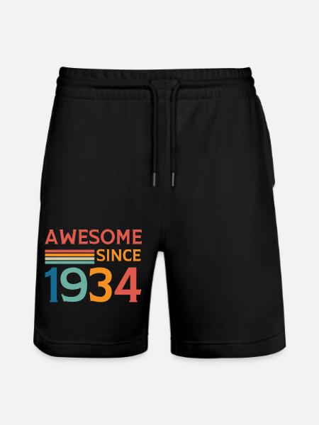 Awesome since 1934 - Stanley/Stella Trainer Unisex Organic Jogging Shorts - black