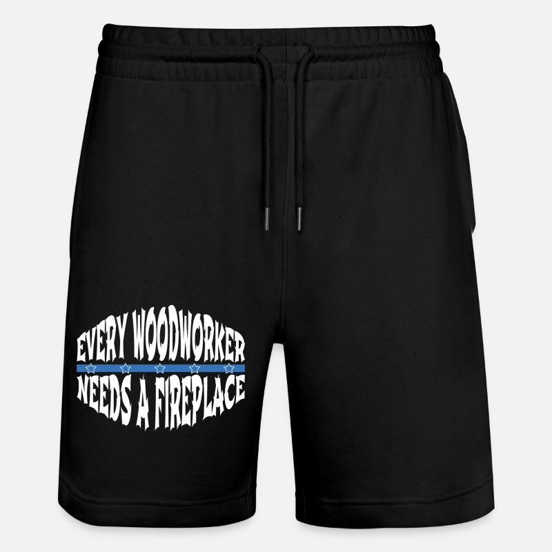 chainsaw carpenter apprentice - Stanley/Stella Unisex Bio Joggingshorts Trainer  - Schwarz