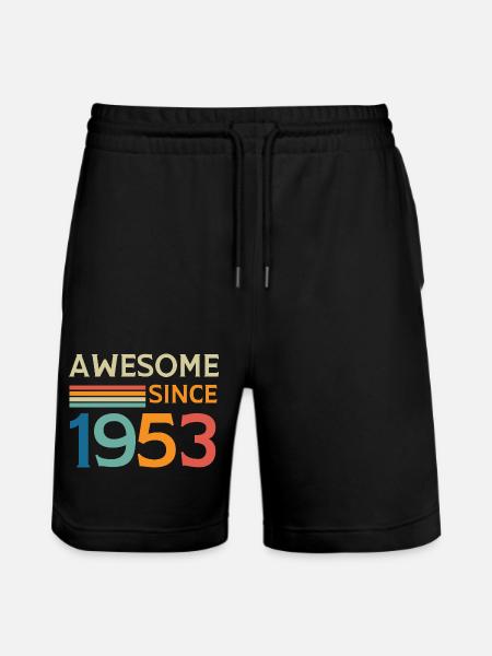 Awesome since 1953 - Stanley/Stella Trainer Unisex Organic Jogging Shorts - black