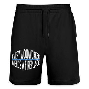 americas the carpenters carpenter joke sayings - Stanley/Stella Unisex Bio Joggingshorts Trainer  - Schwarz - Vorne - Nik (191cm) & Marisol (170cm)