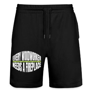 tree the carpenters quote carpenter girl tshirts - Stanley/Stella Unisex Bio Joggingshorts Trainer  - Schwarz - Vorne - Nik (191cm) & Marisol (170cm)