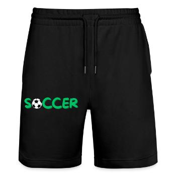 Soccer - Stanley/Stella Unisex Bio Joggingshorts Trainer  - Schwarz - Vorne - Nik (191cm) & Marisol (170cm)