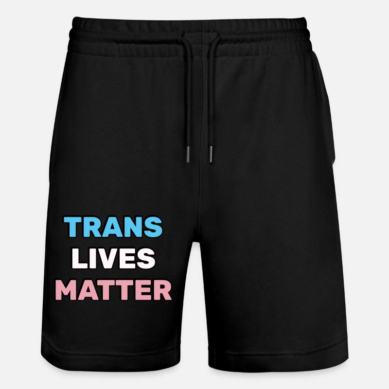 Trans lives matter - Transgender Pride - Stanley/Stella Trainer Unisex Organic Jogging Shorts - black