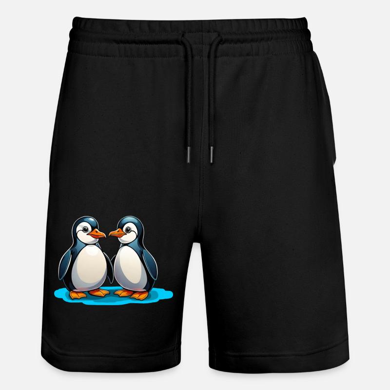 Deux pingouins - Short de jogging bio TRAINER Stanley/Stella unisexe - noir