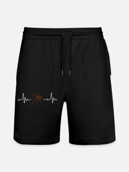 Heartbeat Basketball - Stanley/Stella Trainer Unisex Organic Jogging Shorts - black