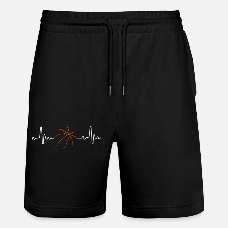 Battements de coeur Basket - Short de jogging bio TRAINER Stanley/Stella unisexe - noir