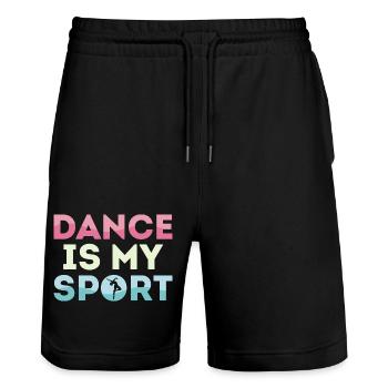 Dance Is My Sport Ballet Ballerina - Stanley/Stella Trainer Unisex Organic Jogging Shorts - black - Front - Nik (191cm) & Marisol (170cm)