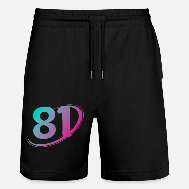 Nummer 81 Mehrfarbig - Stanley/Stella Unisex Bio Joggingshorts Trainer  - Schwarz