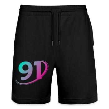 Number 91 multicolor - Stanley/Stella Trainer Unisex Organic Jogging Shorts - black - Front - Nik (191cm) & Marisol (170cm)