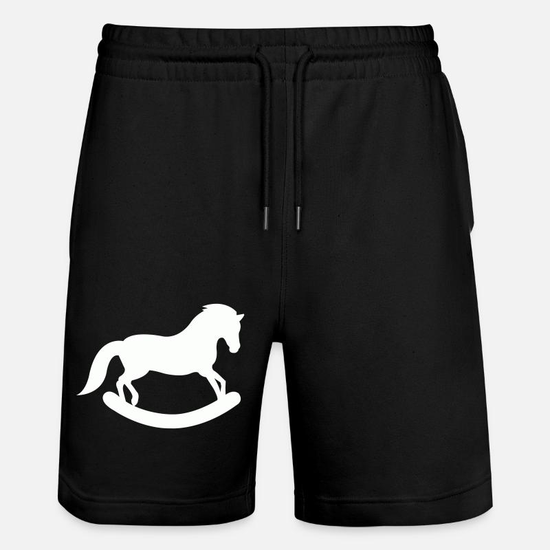 Schaukelpferd - Stanley/Stella Unisex Bio Joggingshorts Trainer  - Schwarz