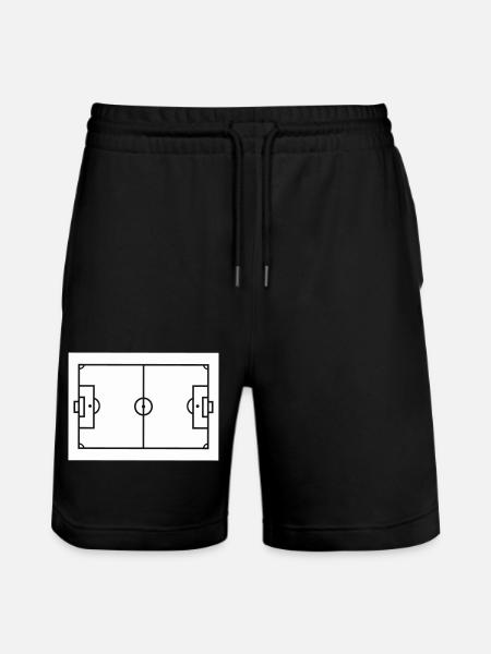 fussball feld - Stanley/Stella Unisex Bio Joggingshorts Trainer - Schwarz