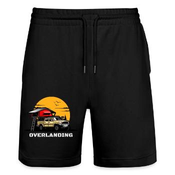 Overlanding Zubehör, Overlanding Gear, Offroad - Stanley/Stella Unisex Bio Joggingshorts Trainer  - Schwarz - Vorne - Nik (191cm) & Marisol (170cm)