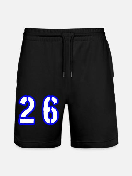 26 Number Symbol - Stanley/Stella Trainer Unisex Organic Jogging Shorts - black
