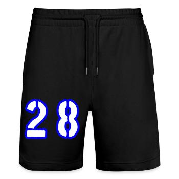 28 Symbole numérique - Short de jogging bio TRAINER Stanley/Stella unisexe - noir - Devant - Nik (191cm) & Marisol (170cm)