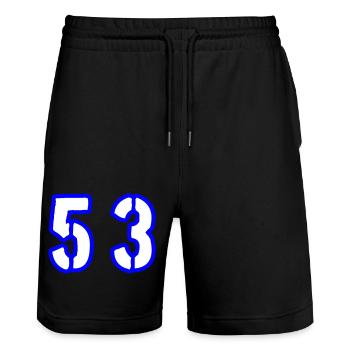 53 Symbole numérique - Short de jogging bio TRAINER Stanley/Stella unisexe - noir - Devant - Nik (191cm) & Marisol (170cm)