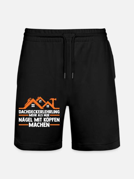 Roofing training apprentice Auzbi roofer - Stanley/Stella Trainer Unisex Organic Jogging Shorts - black