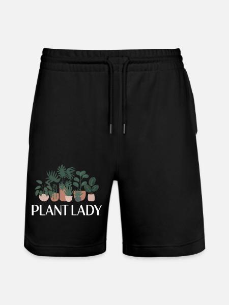 Plant Lady - Stanley/Stella Trainer Unisex Organic Jogging Shorts - black