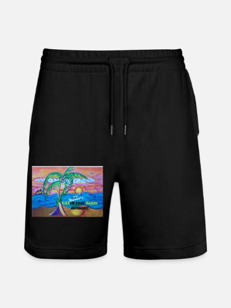 CATch your happy moment! - Stanley/Stella Trainer Unisex Organic Jogging Shorts - black