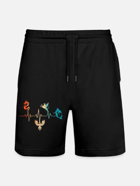 Syke lohikäärme feeniks griffin merenneito - Stanley/Stella Trainer unisex luomu-collegeshortsit - musta