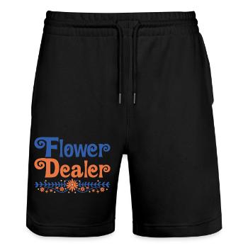 Flower Dealer 4 - Stanley/Stella Unisex Bio Joggingshorts Trainer  - Schwarz - Vorne - Nik (191cm) & Marisol (170cm)