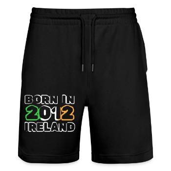 Ireland 2012 - Stanley/Stella Trainer Unisex Organic Jogging Shorts - black - Front - Nik (191cm) & Marisol (170cm)