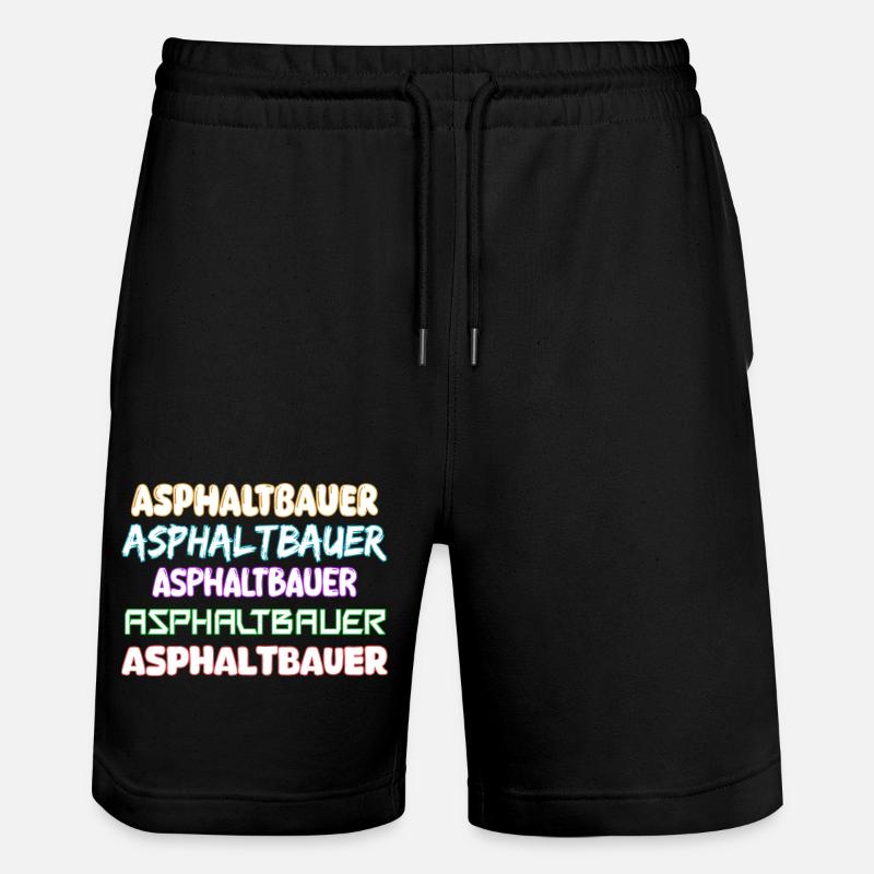 Constructeur d’asphalte comme métier - Short de jogging bio TRAINER Stanley/Stella unisexe - noir